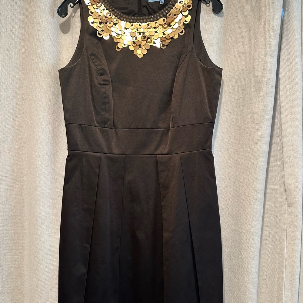 Elegant Antonio Melani Brown and Gold Dress